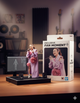 Menggunakan AI Google Gemini Nano Banana saat membuat foto miniatur jadi action figure bareng idola. (FTNews / Tomy Tresnady)